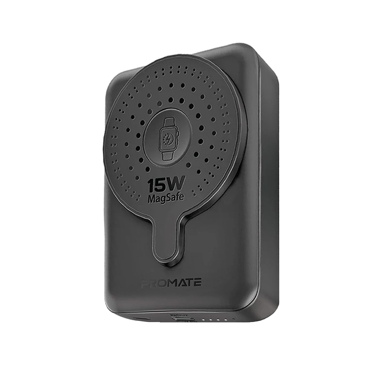 پاوربانک (PD و فست شارژ) Promate 15W 10000mAh مدل PowerMag-Duo - مشکی