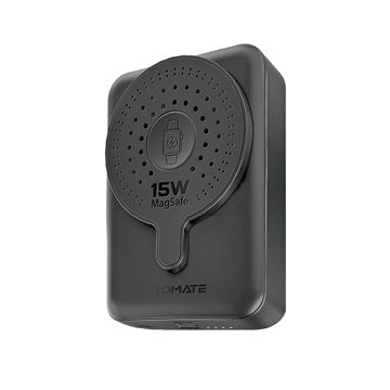 پاوربانک (PD و فست شارژ) Promate 15W 10000mAh مدل PowerMag-Duo - مشکی